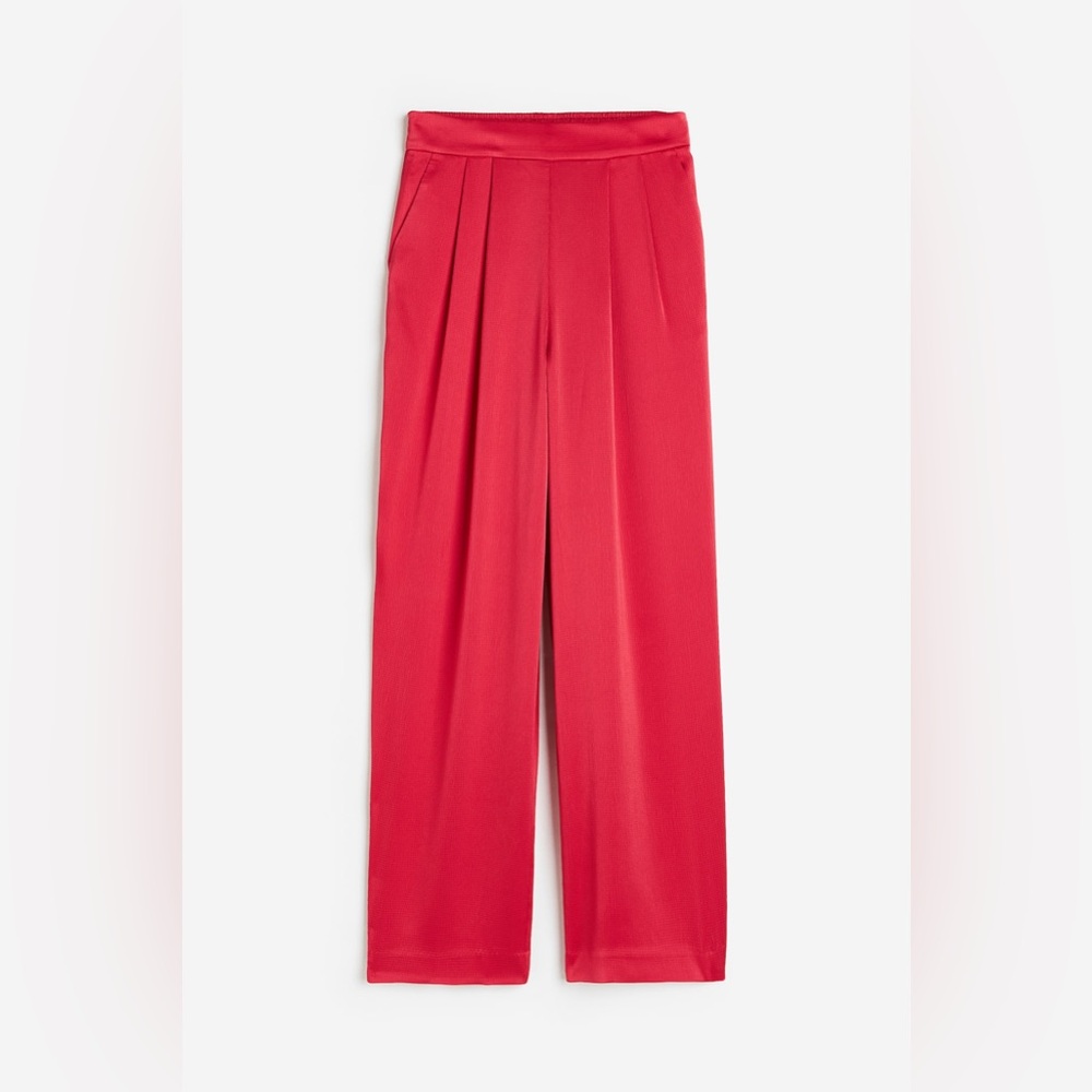 NWT H&M High Waist Satin Pants